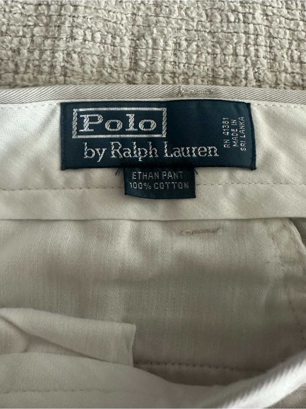 Vintage Polo Ralph Lauren Ethan Pleated Chino Pants -size 34/30 - Picture 5 of 11